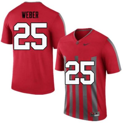 NCAA Ohio State Buckeyes Men's #25 Mike Weber Throwback Nike Football College Jersey BLQ1845JR